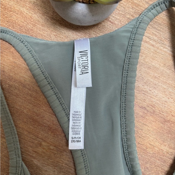Olive Green Ribbed  Victorias Secret Bodysuit - Picture 2 of 2